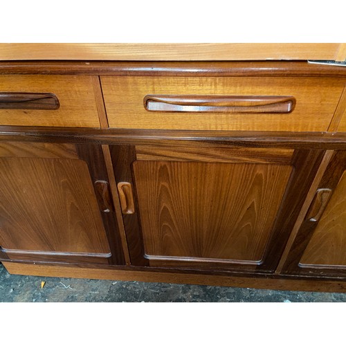 130 - G PLAN TEAK THREE CUPBOARD SIDE BOARD/CABINET