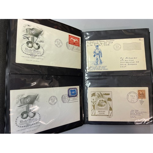 425 - BINDER OF 1950S US UNITED NATIONS & OTHER FIRST DAY COVERS FROM 1930S 40S 50S AND 60S