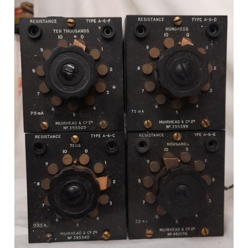 388 - TELEQUIPMENT D61A OSCILLOSCOPE, MUIR HEAD AND CO RESISTANCE BLOCKS AND TRANSFORMERS