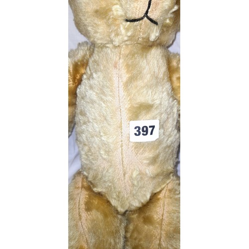 397 - PLUSH MOHAIR MID 20TH CENTURY TEDDYBEAR