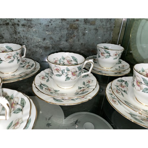 273 - CROWN STAFFORDSHIRE FLORAL PART TEASET