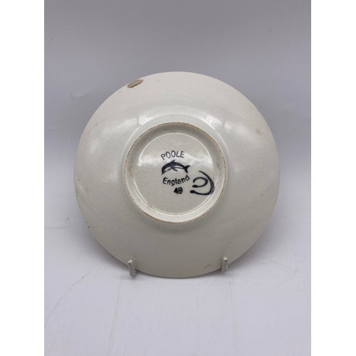 505 - POOLE POTTERY DELPHIS BOWL AND PIN DISH