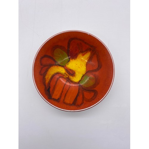 505 - POOLE POTTERY DELPHIS BOWL AND PIN DISH