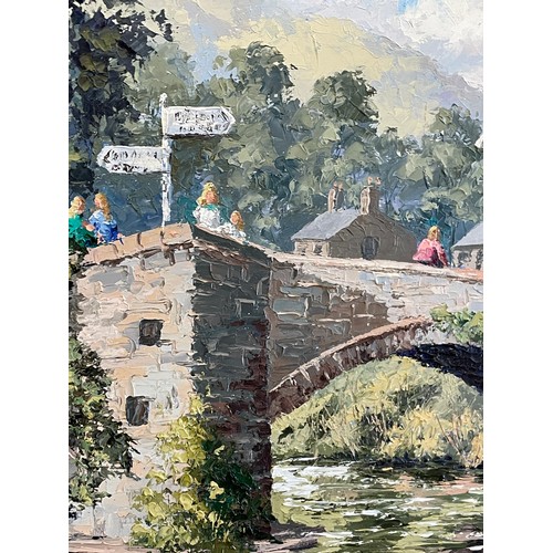 201 - JOHN MUIRHEAD OILS ON BOARD BEDDGELERT BRIDGE