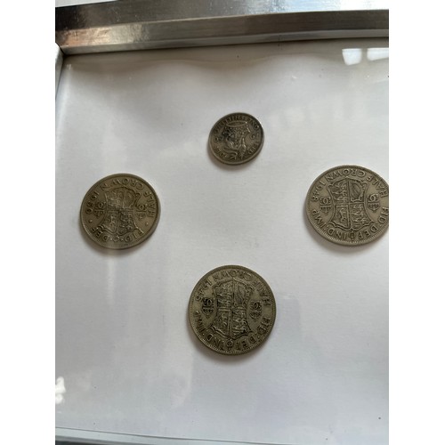 458A - THREE CASES OF MOUNTED PRE DECIMAL GB COINS