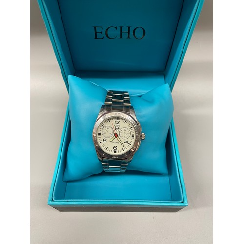 636 - GENT ECHO STAINLESS STEEL WRISTWATCH