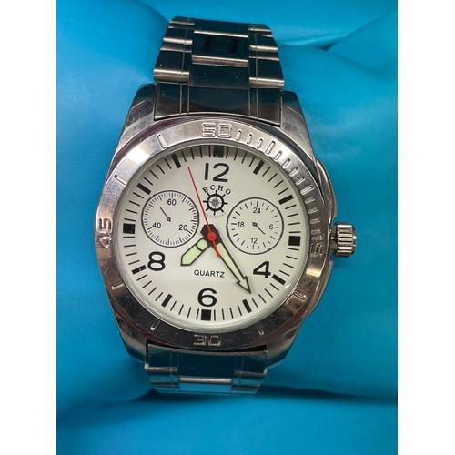 636 - GENT ECHO STAINLESS STEEL WRISTWATCH