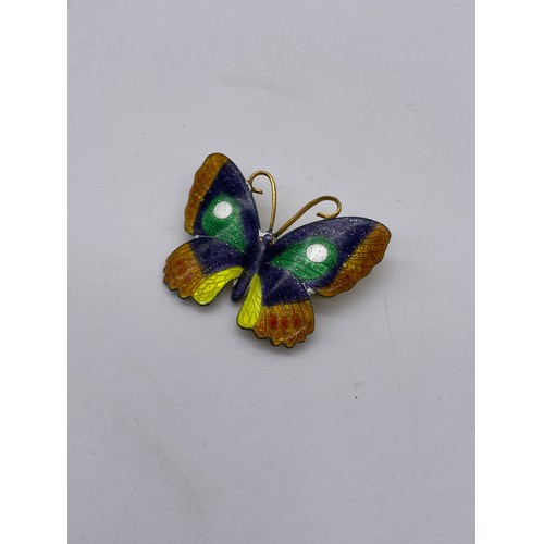 610 - BAG OF ENAMELLED BUTTERFLY BROOCHES