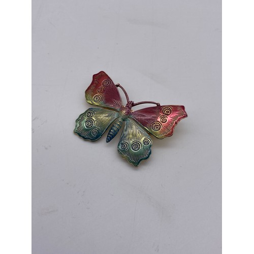 610 - BAG OF ENAMELLED BUTTERFLY BROOCHES