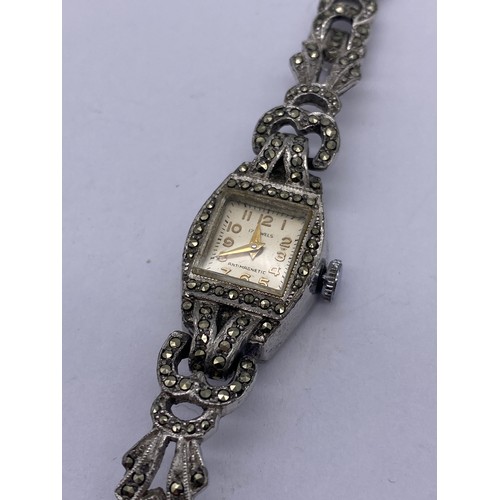 617 - LADIES MARCASITE COCKTAIL WATCH