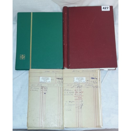 427 - STAMP ALBUMS OF GB AND WORLD STAMPS AND POSTAL CORRESPONDANCE