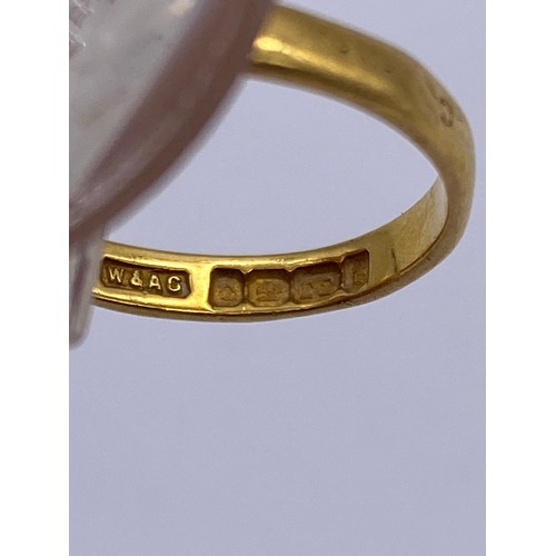 621 - LADIES 22CT GOLD WEDDING BAND SIZE M 2.2G APPROX