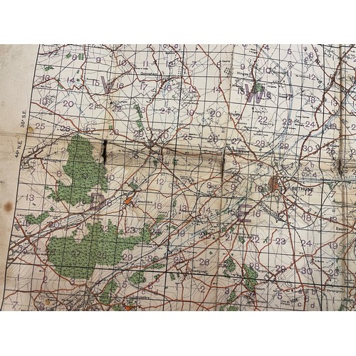 477 - 1:40,000 SCALE MILITARY MAP OF FRANCE CIRCA 1918 COMBINED SHEET