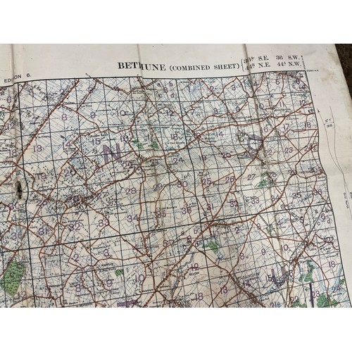 477 - 1:40,000 SCALE MILITARY MAP OF FRANCE CIRCA 1918 COMBINED SHEET