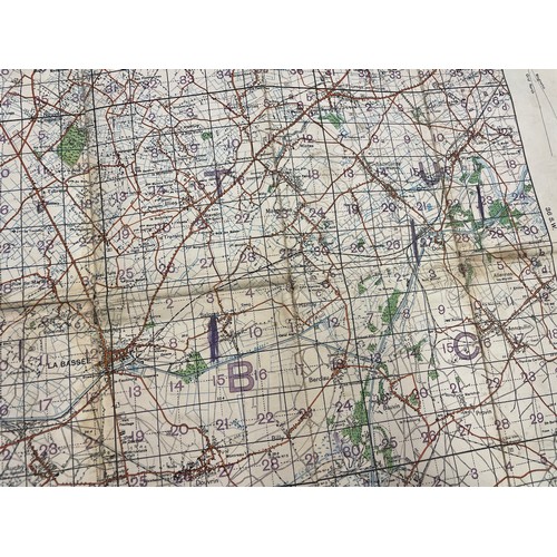 477 - 1:40,000 SCALE MILITARY MAP OF FRANCE CIRCA 1918 COMBINED SHEET