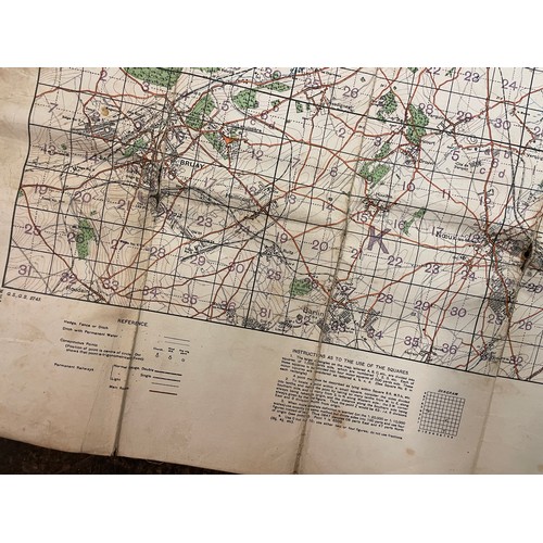 477 - 1:40,000 SCALE MILITARY MAP OF FRANCE CIRCA 1918 COMBINED SHEET