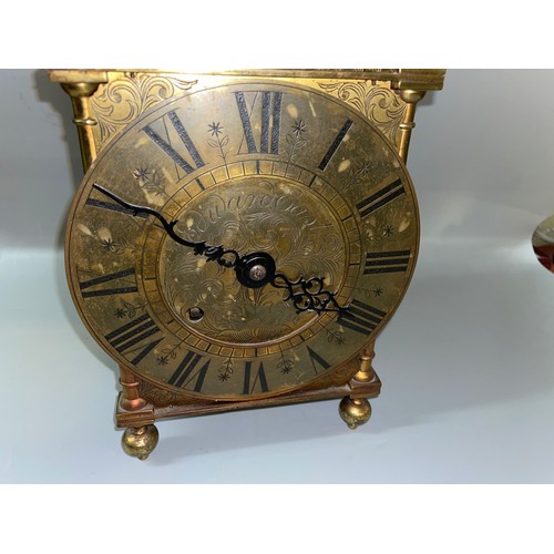 527 - REPRODUCTION 17TH CENTURY STYLE CHIMING LANTERN CLOCK