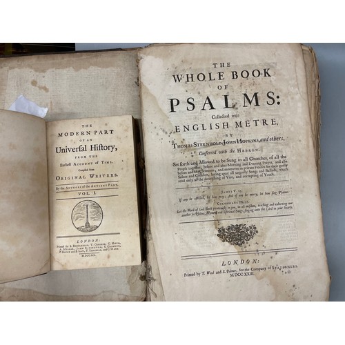 540 - WHOLE BOOK OF PSALMS LONDON T WOOD AND S PALMER 1723 PLUS A VOLUME ONE THE MODERN PART OF A UNIVERSA... 