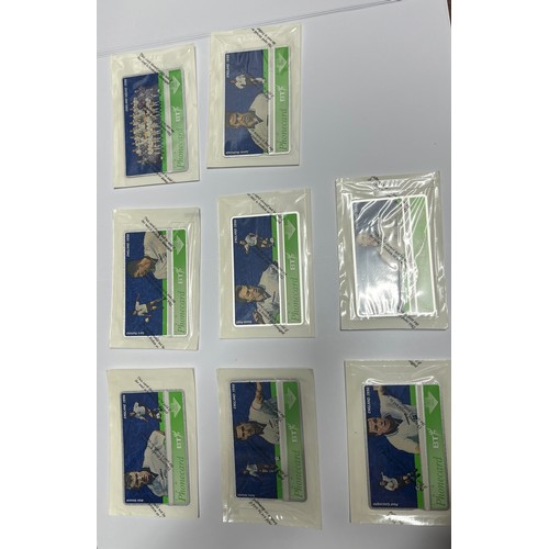 411 - EIGHT BT PHONE CARDS ENGLAND SQUAD AND FOOTBALLERS 1996