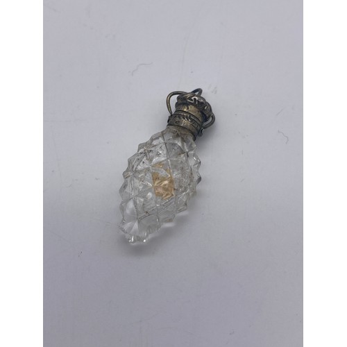 202 - BASE METAL SCREW TOP ACORN SCENT PHIAL, MINIATURE FACET CUT OVOID SCENT PHIAL, MINIATURE AMPHORA TYP... 