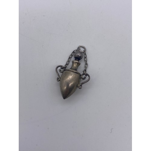 202 - BASE METAL SCREW TOP ACORN SCENT PHIAL, MINIATURE FACET CUT OVOID SCENT PHIAL, MINIATURE AMPHORA TYP... 