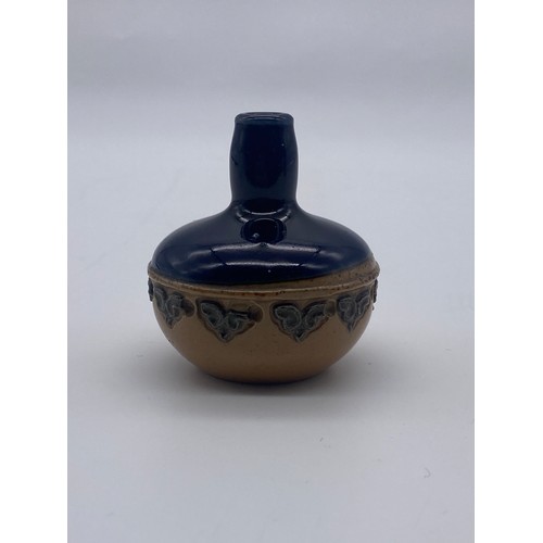 221 - ROYAL DOULTON STONEWARE MINIATURE  LIQUOR FLASKS