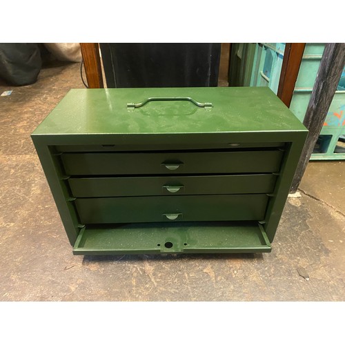 376 - GUN METAL GREEN ENGINEERS TOOL CHEST