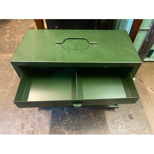 376 - GUN METAL GREEN ENGINEERS TOOL CHEST