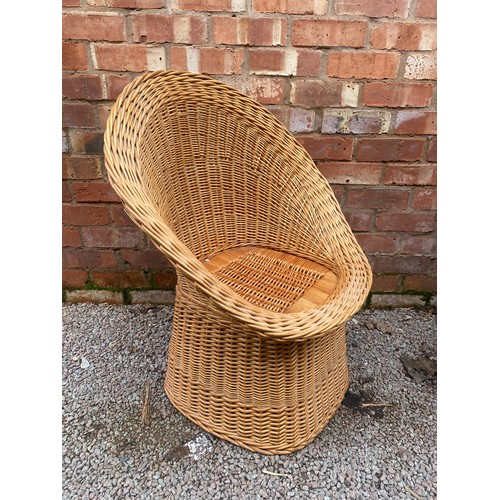 148 - TWO WICKER WORK BASKET CONSERVATORY CHAIRS