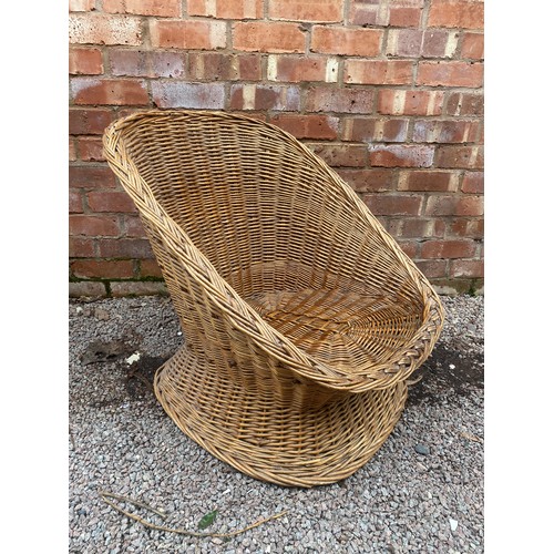 148 - TWO WICKER WORK BASKET CONSERVATORY CHAIRS