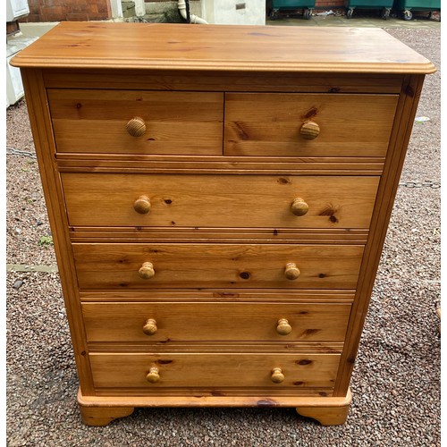 109 - PINE FIVE DRAWER CHEST