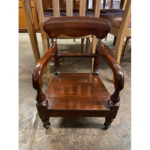 8 - CHILDS VICTORIAN STYLE ELBOW CHAIR