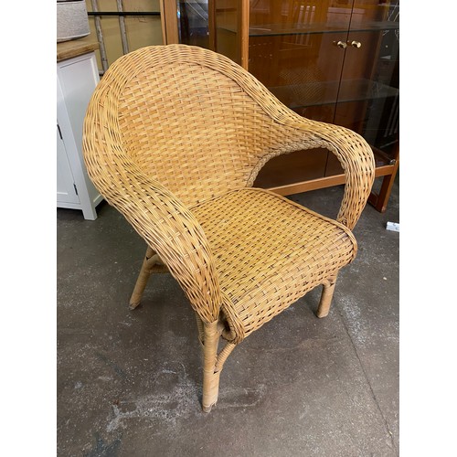 147 - WICKER RATTAN BASKET CHAIR