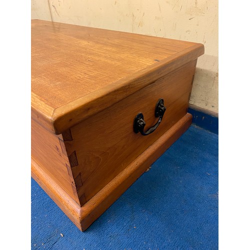 22 - STAINED ELM BLANKET BOX