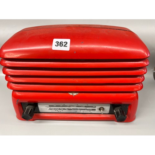 362 - VINTAGE RED MAINS RADIO