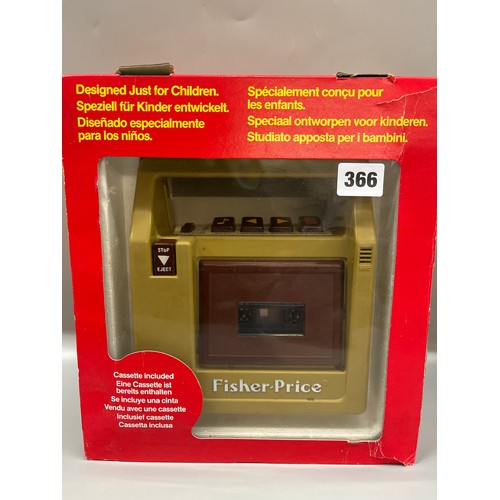 366 - BOXED FISHER PRICE CHILDRENS CASSETTE RECORDER