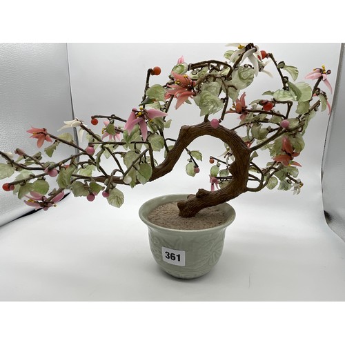 361 - ORNAMENTAL CHINESE INSPIRED BONSAI TREE