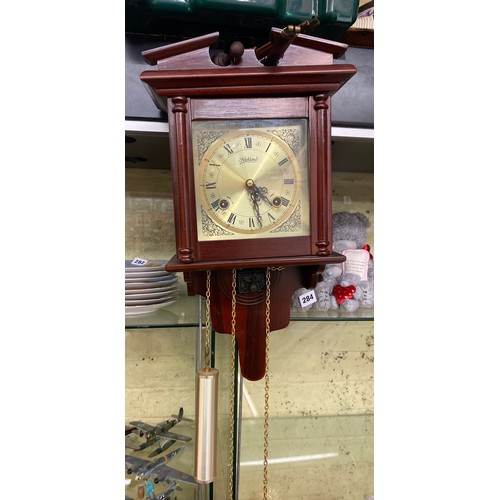 281 - REPRODUCTION TWIN WEIGHT WALL CLOCK