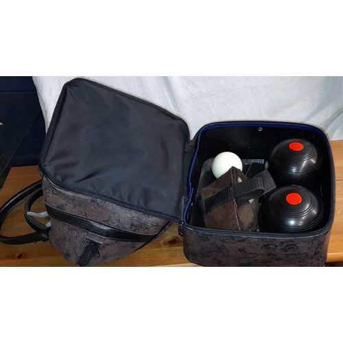 297 - MITRE CARRY CASE OF TWO CROWN GREEN BOWLS