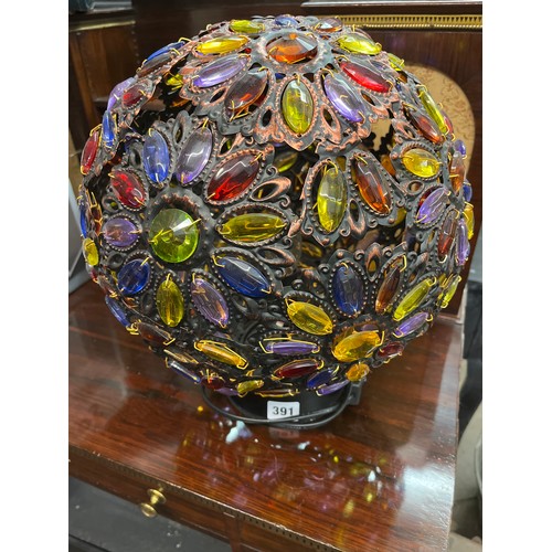 391 - MULTI COLOURED GLOBULAR DECORATIVE LAMP