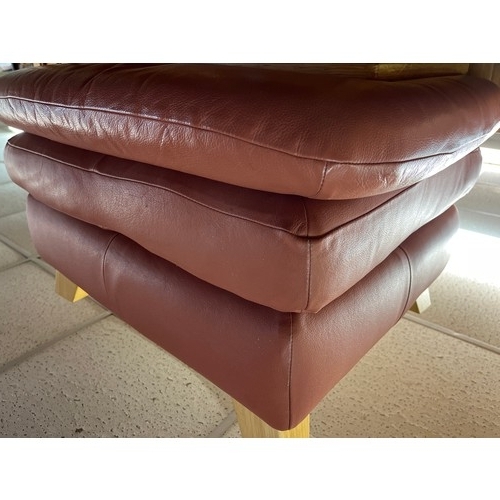 75A - TERRACOTTA SQUARE SECTIONED FOOTSTOOL