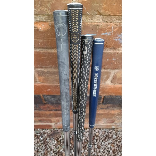 132 - FOUR GOLF CLUBS INCLUDING PUTTER