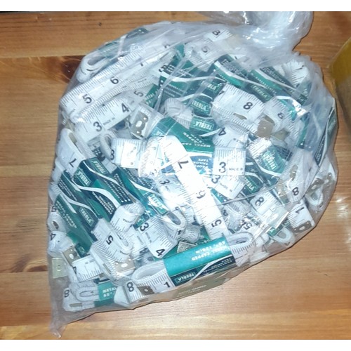 292 - BOXED CRAFT AND HOBBY KNIFE SETS AND LARGE BAG OF TAILORS TAPES