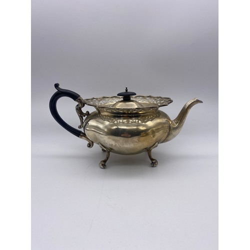 448 - SHEFFILED SILVER THREE PIECE TEA SERVICE 48 OZ APPROX