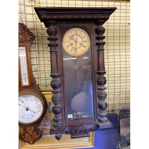 180 - 19TH CENTURY VIENNA TYPE PENDULUM WALL CLOCK