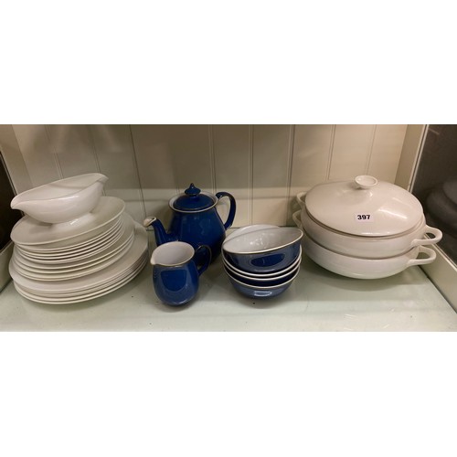 397 - DENBY AND ROYAL WORCESTER STONEWARE DINNERWARES