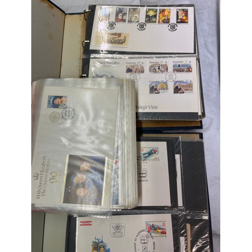 419 - FIVE BINDERS OF CHANNEL ISLANDS FIRST DAY COVERS - ISLE OF MAN, JERSEY, AND GUERNSEY