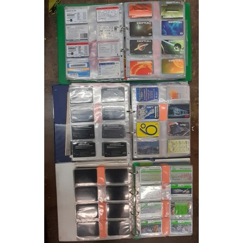 550 - BINDERS OF TRAIN LOCOMOTIVE RELATED BT AND OTHER PHONE CARDS