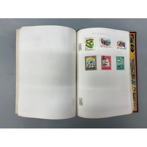 415 - THREE POSTAGE STAMP ALBUMS - POLAND, SPAIN, PORTUGAL AND USA