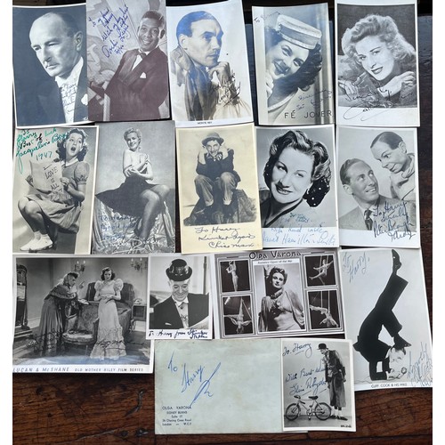 400B - A SELECTION OF PROMOTIONAL PHOTOGRAPH CARDS FOR VAUDEVILLE AND THEATRICAL ACTS, COLLECTED AT THE DEF... 